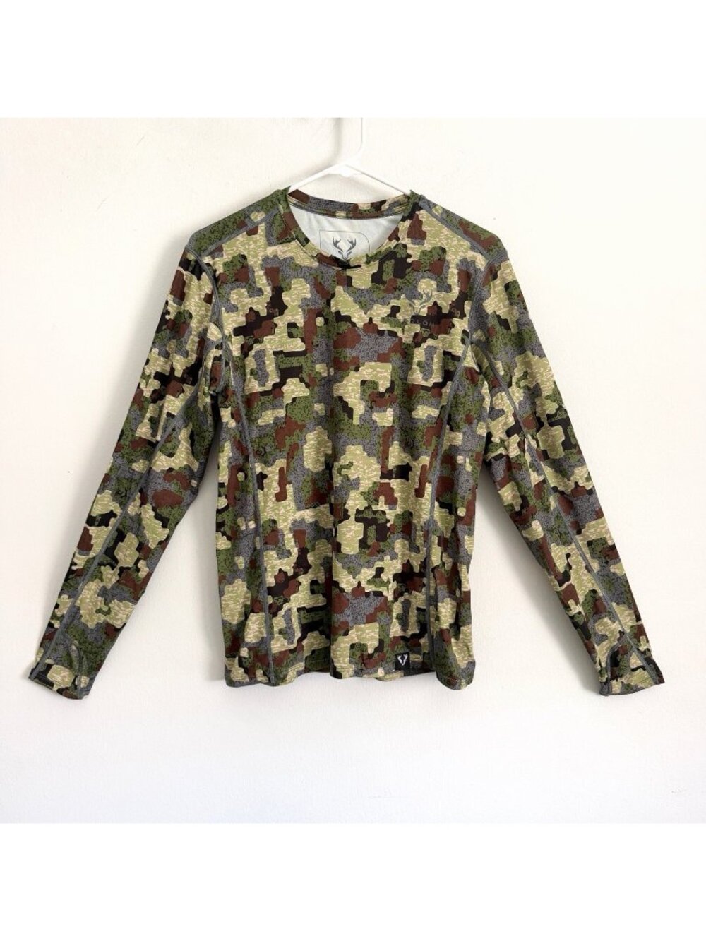 Forloh Green Camouflage Long Sleeve Stretch Hunting Shirt Women’s Size Small